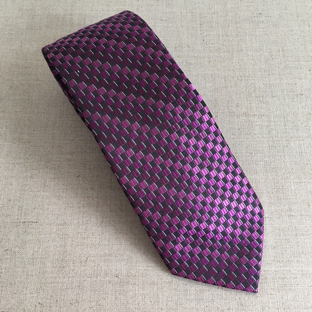 Renzo Purple Silk Tie